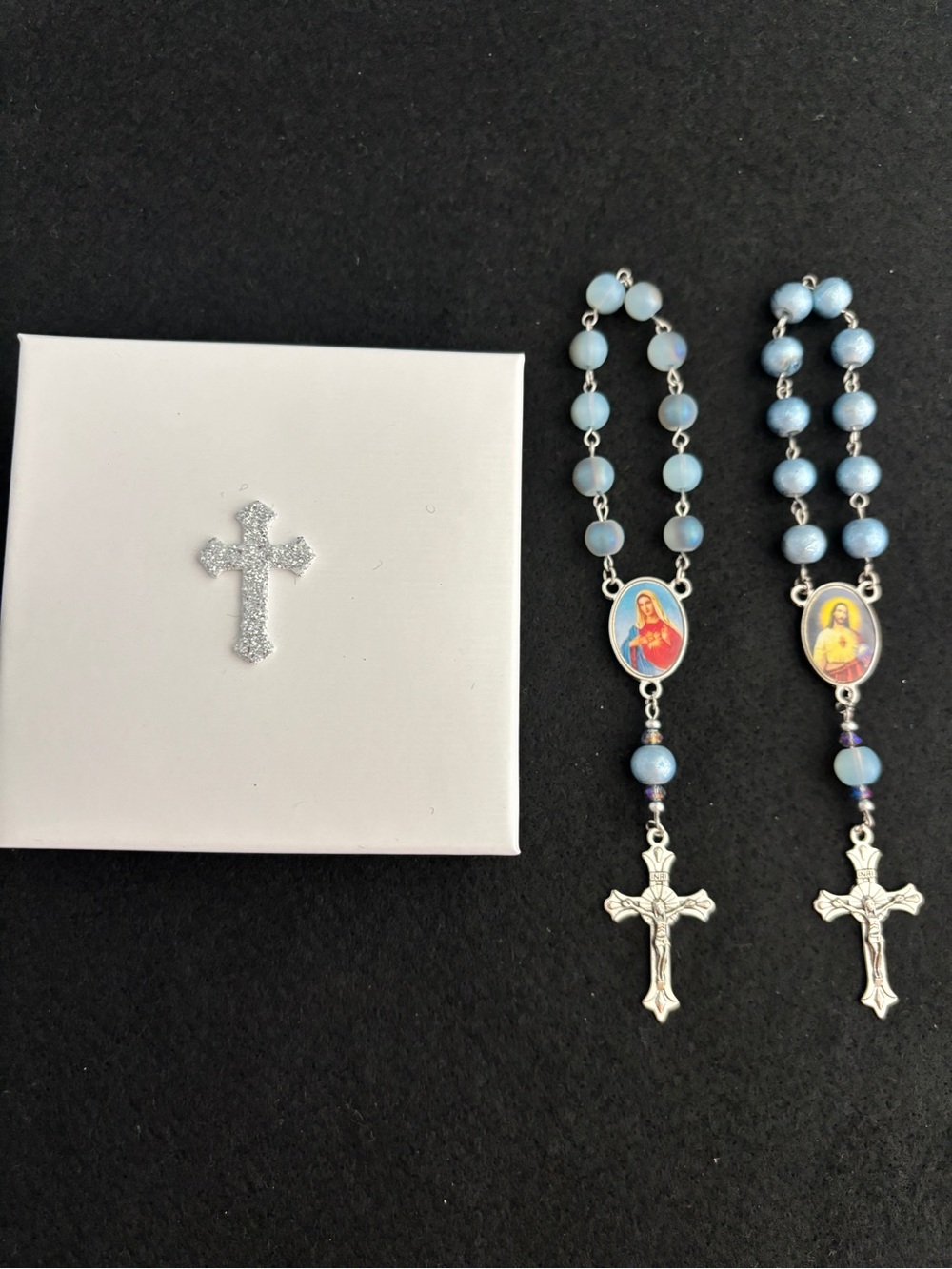 Catholic Rosary Pocket Decade Immaculate Heart of Mary/Jesus set of 2